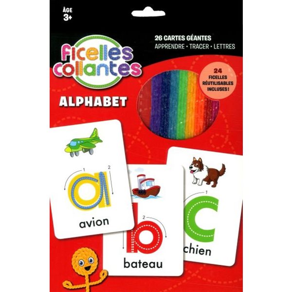 Ficelles Collantes Alphabet +26 Cartes..