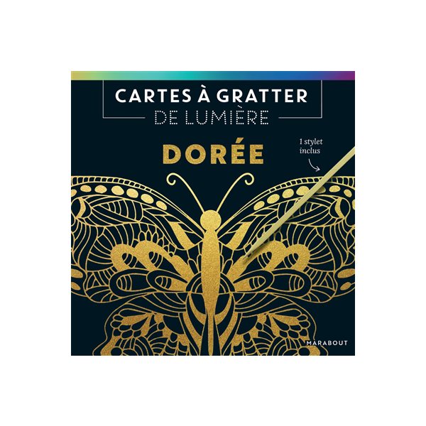 Cartes à gratter de lumière dorée