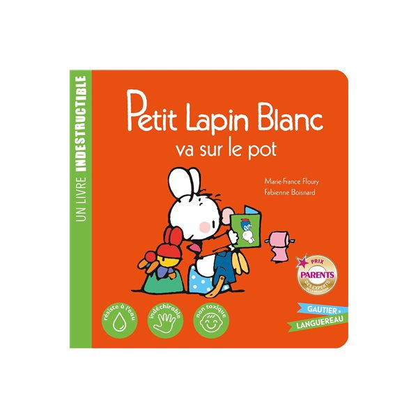 Petit Lapin blanc va sur le pot