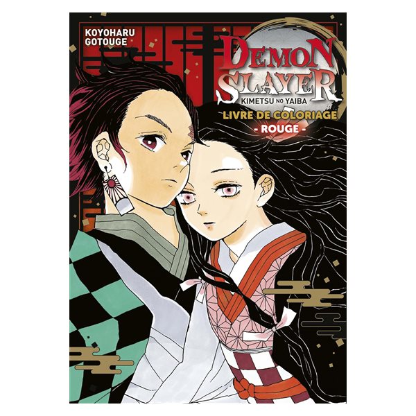 Demon slayer : livre de coloriage. Rouge