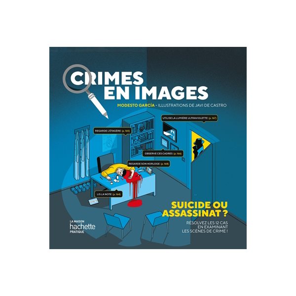 Crimes en images : suicide ou assassinat ? : résolvez les 12 cas en examinant les scènes de crime !