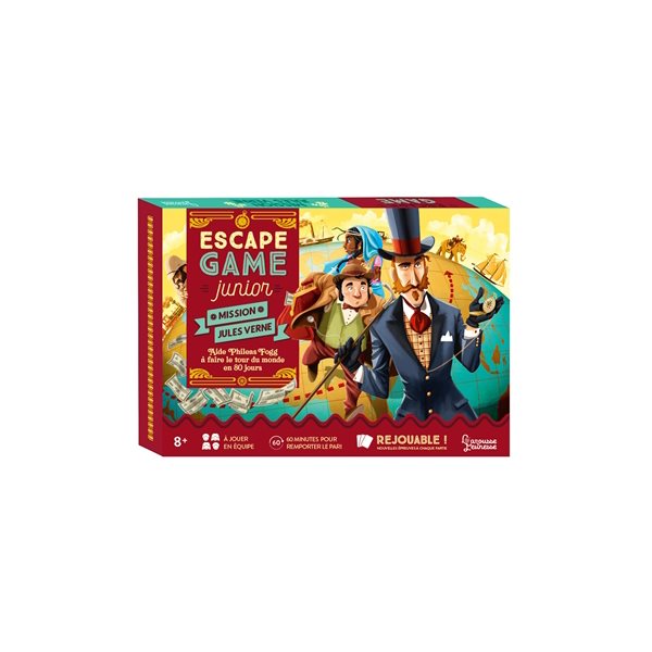 Mission Jules Verne : escape game junior : aide Phileas Fogg à faire le tour du monde en 80 jours