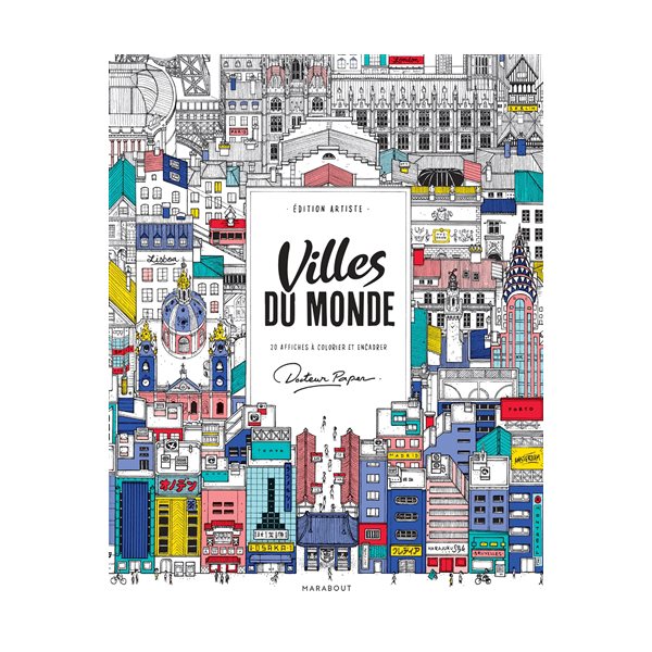 Villes du monde : 20 affiches à colorier et encadrer